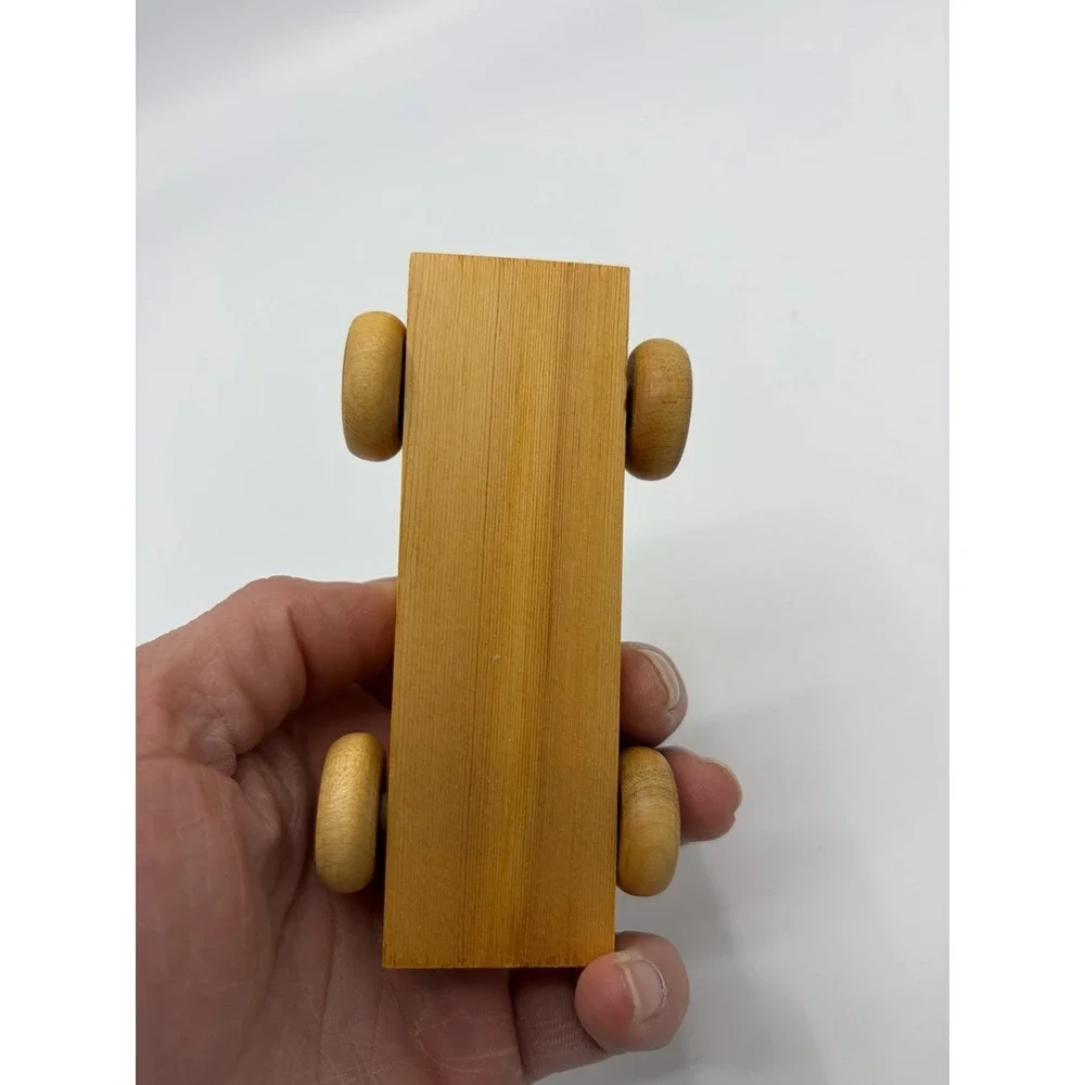 Vintage Handmade Old Model Wooden Car Handcrafted Classical‎ Rolling Toy 4.5